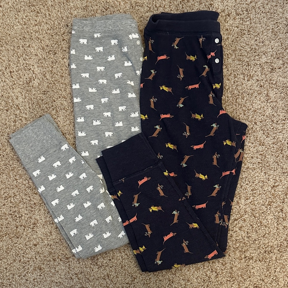 Cozy Animal Print Waffle Pajama Jogger Set